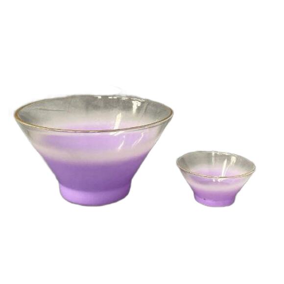 Vintage Purple BLENDO Chip and Dip Bowl Set, 1950s - Picture 1 of 10